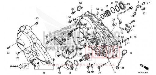 PANNEAU CARTER-MOTEUR D. (NC750SD) NC750SDG de 2016